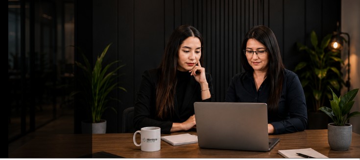 Consultoras de Mentora Proyectos trabajando